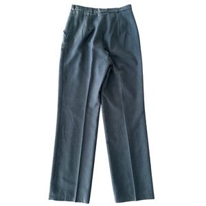 Giorgio Sant Angelo Dress Pants Women 10 Grey 100% Merino Wool Pleated Vintage